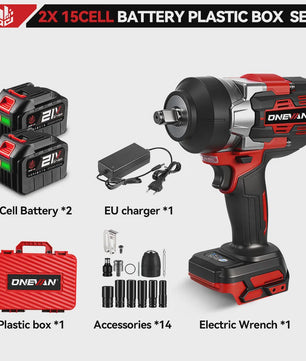 ONEVAN Brushless Elektrische Slagschroevendraaier 2800W - 2800 Nm, 1/2 Inch, Makita 18V Compatibel