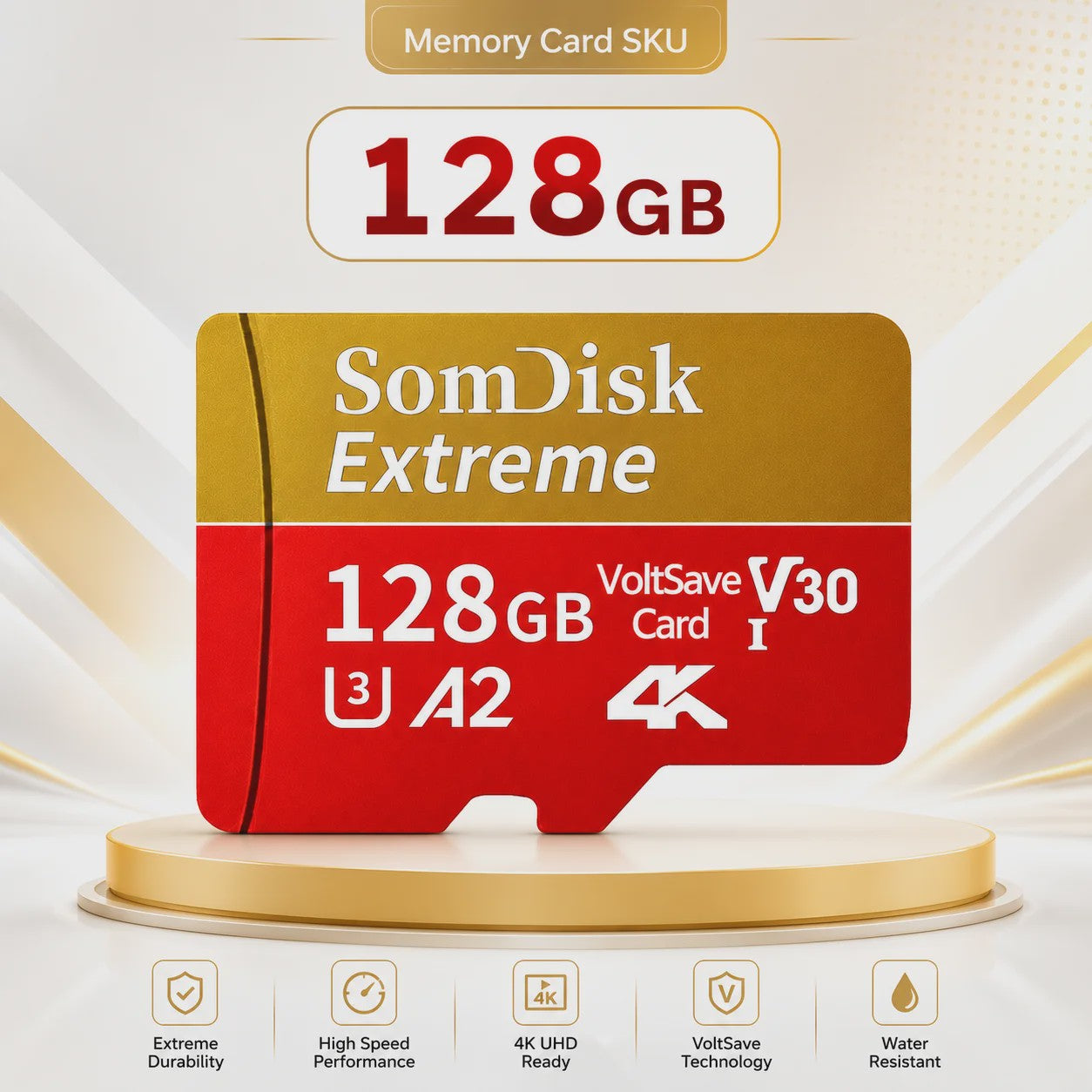Snelle Micro SDXC Kaart 128GB/256GB/512GB/1TB/2TB - Class 10, U3, A2, 4K Video Ready