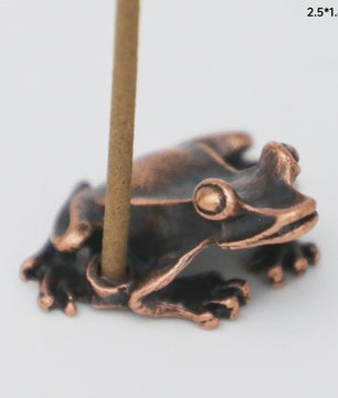 Meditatie Kikker Beeldje Antiek Messing - Wierookhouder & Zen Decoratie