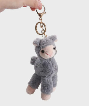 Pluche Alpaca Sleutelhanger - Schattige Knuffel Dierenhanger voor Tassen en Sleutels