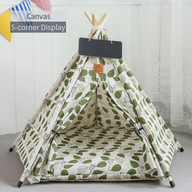 Stijlvolle Huisdierten Teepee Tent - Comfortabel & Wasbaar Bed voor Katten en Kleine/Middelgrote Honden