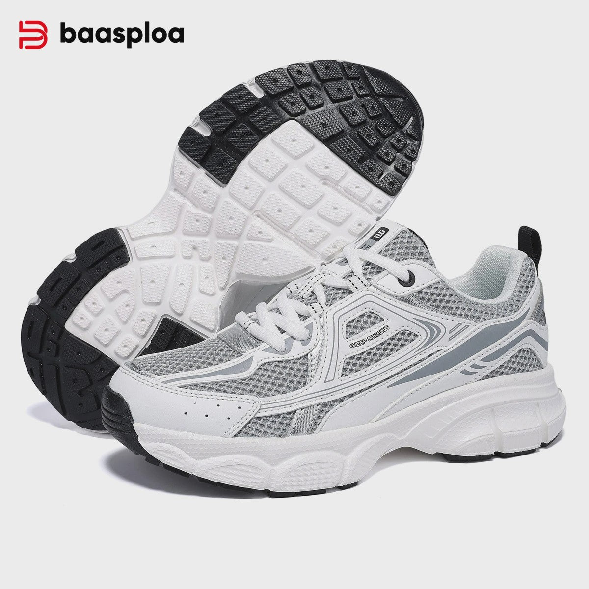 Baasploa Dames Sportschoenen - Lichtgewicht Ademende Hardloopsneakers met Anti-slip Zool