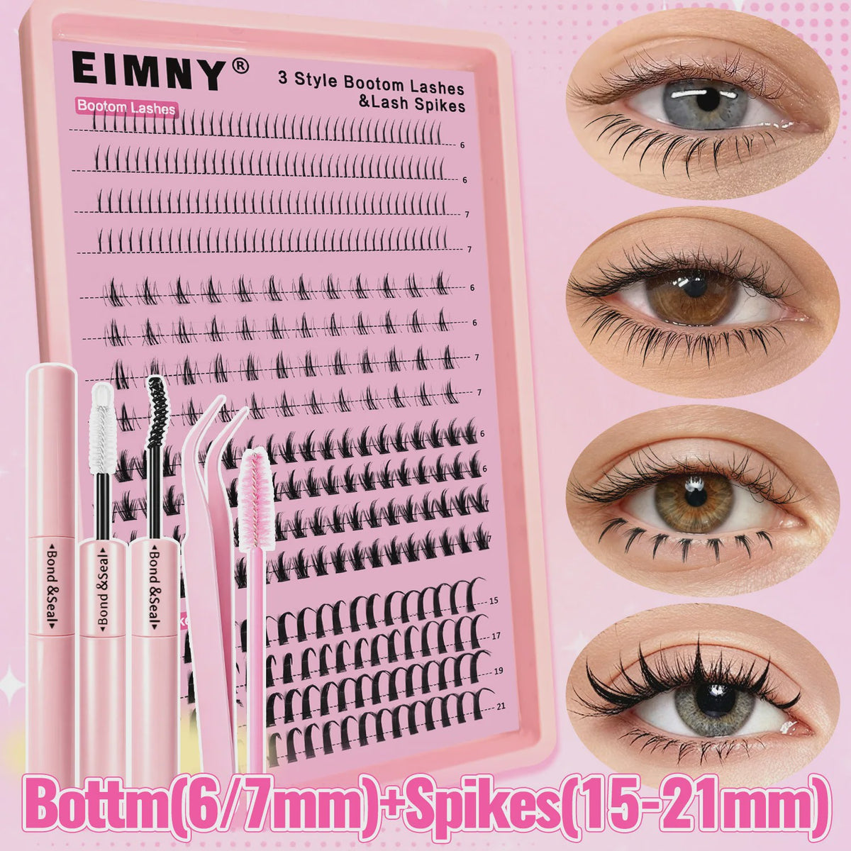 Fluffy Wimperextensie Kit: 720 Stuks Wimper Clusters & Tools voor een Volle Look