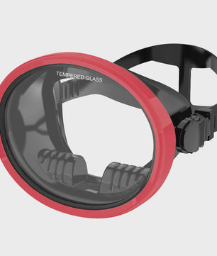 Retro Duikmasker Ovaal met Panoramisch Zicht - Duiken & Snorkelen