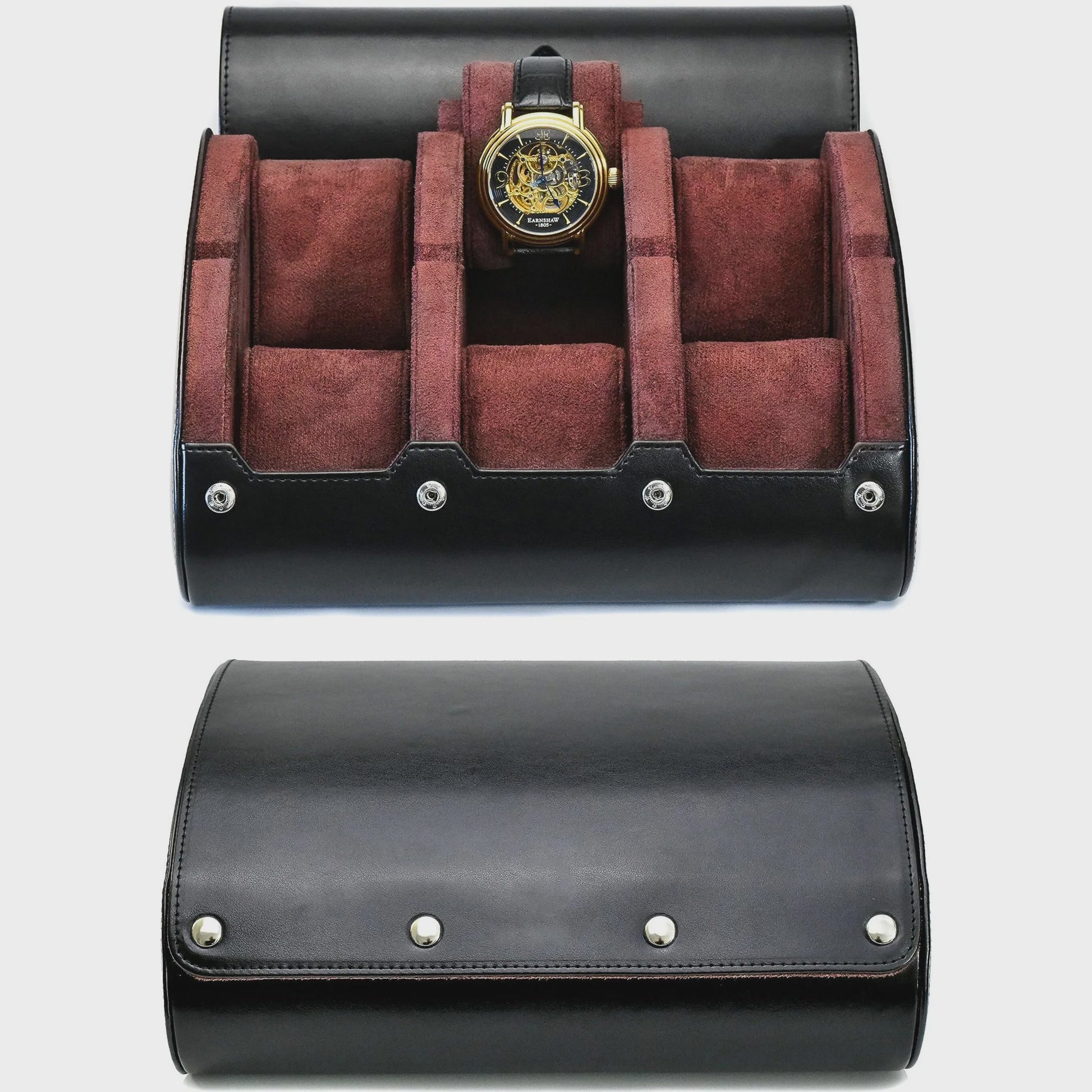 Luxe PU Lederen Horloge Reiskoffer met 6 Vakken - Organiseer en Bescherm uw Horloges