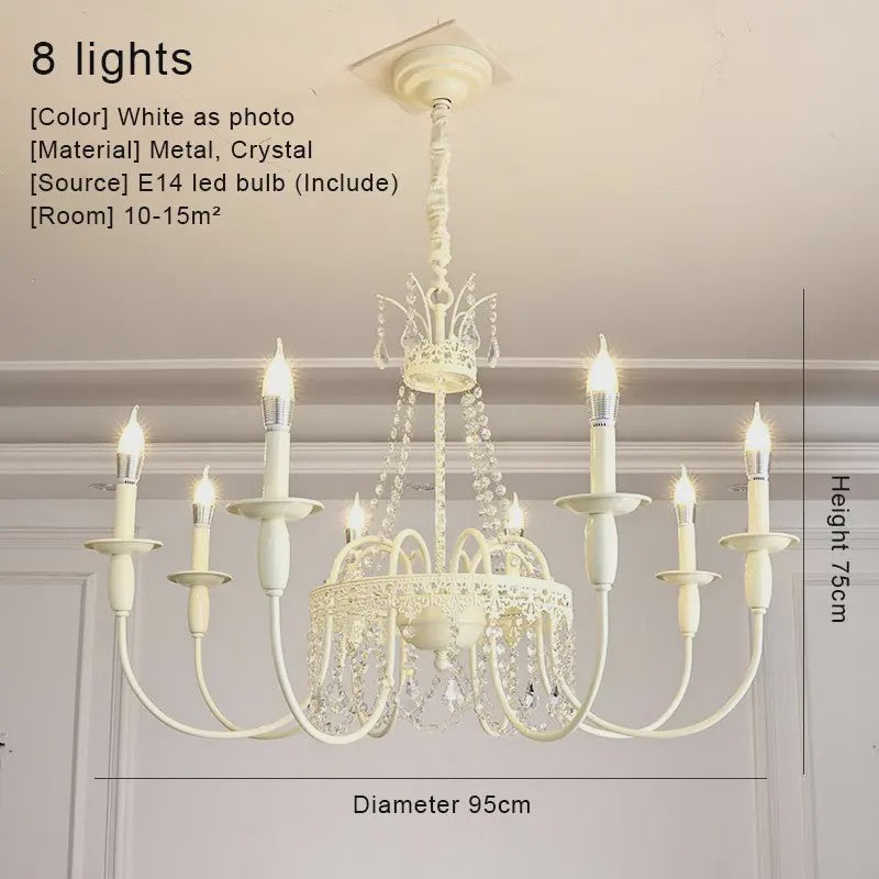 Moderne Kristallen Kroonluchter met 6 Lichtpunten - Stijlvolle Woonkamer & Slaapkamer Verlichting