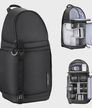 K&F CONCEPT 10L Waterdichte Camera Sling Backpack - Fotografie Rugzak voor DSLR/Mirrorless
