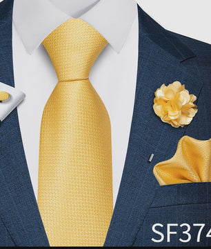 Luxe Heren Set: Paarse Paisley Stropdas, Manchetknopen, Pochet & Boutonnière - 8cm Breed