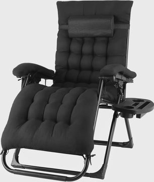 Opvouwbare Luxe Loungestoel met Comfortabel Katoen Kussen - Verstelbaar tot 160kg