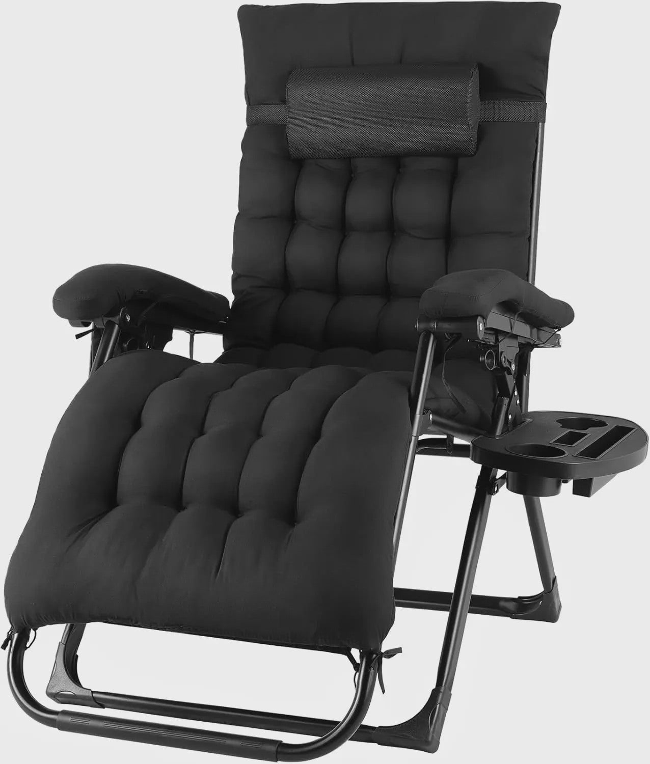 Opvouwbare Luxe Loungestoel met Comfortabel Katoen Kussen - Verstelbaar tot 160kg