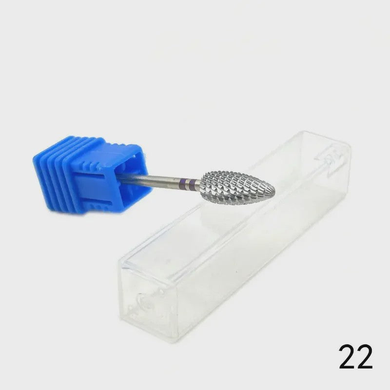 Professionele Tungsten Carbide Nagelboor Bits Set - 33 Stijlen voor Manicure & Pedicure