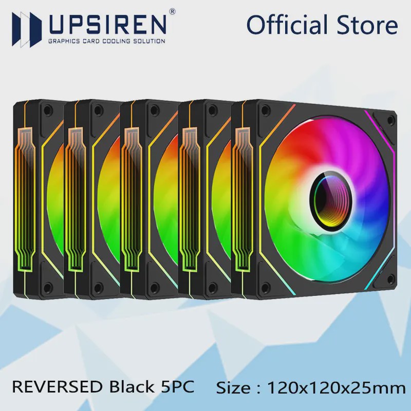 UPSIREN UF-1 PRISM 4 PRO 12cm ARGB PWM PC Ventilator - Stille Koeling met Grote Luchtstroom