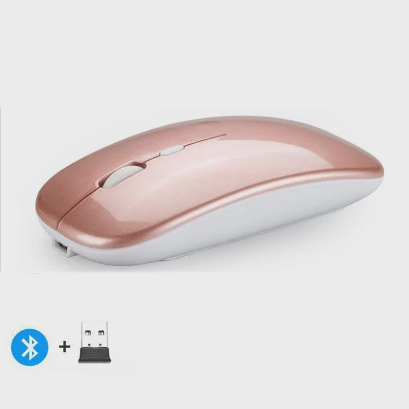 Draadloze Oplaadbare Muis: Bluetooth & 2.4GHz Dual Mode voor PC/Laptop
