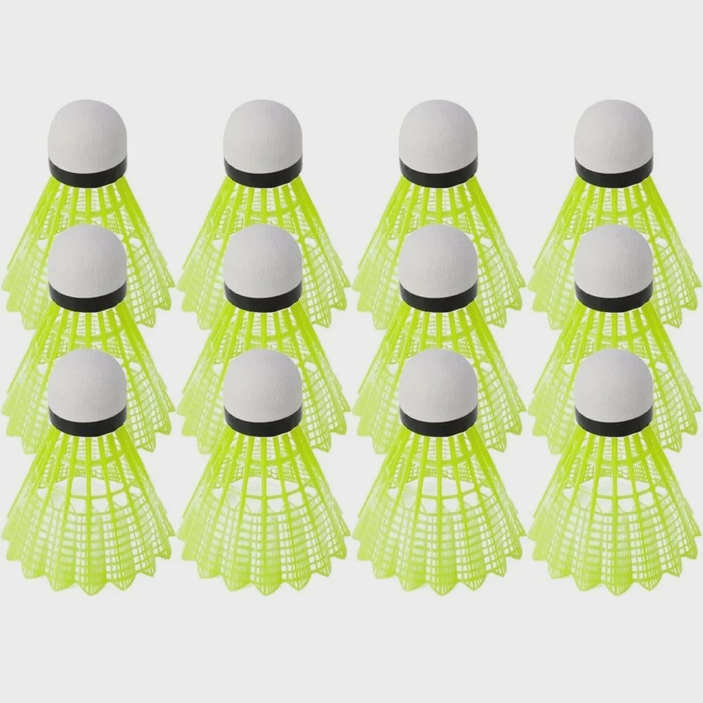Nylon Badmintonshuttles - Set van 12 - Duurzaam & Stabiel voor Training