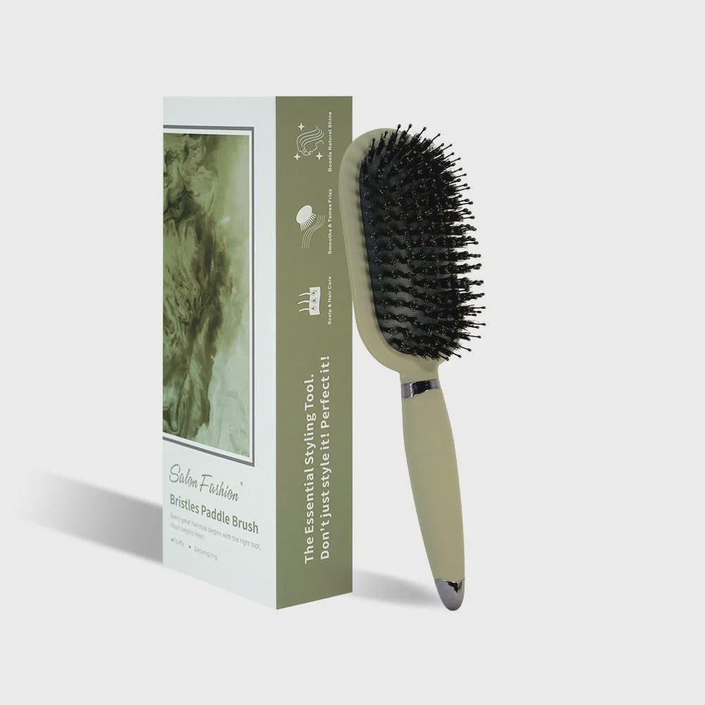 Professionele Varkenshaar Borstel - Ontklittend, Antistatisch & Scalp Massage Haarkam