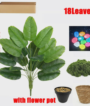 Grote Kunstplant Tropische Banaan Palm met 18 Bladeren - Realistisch & Decoratief