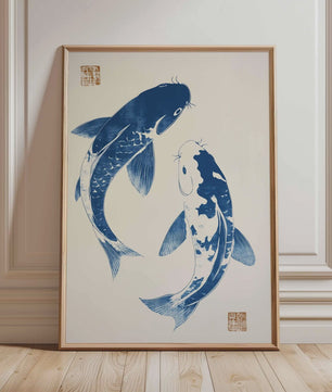 Japanse Kraanvogel Poster - Vintage Ukiyo-e Muurkunst met Rode Zon en Pijnboom