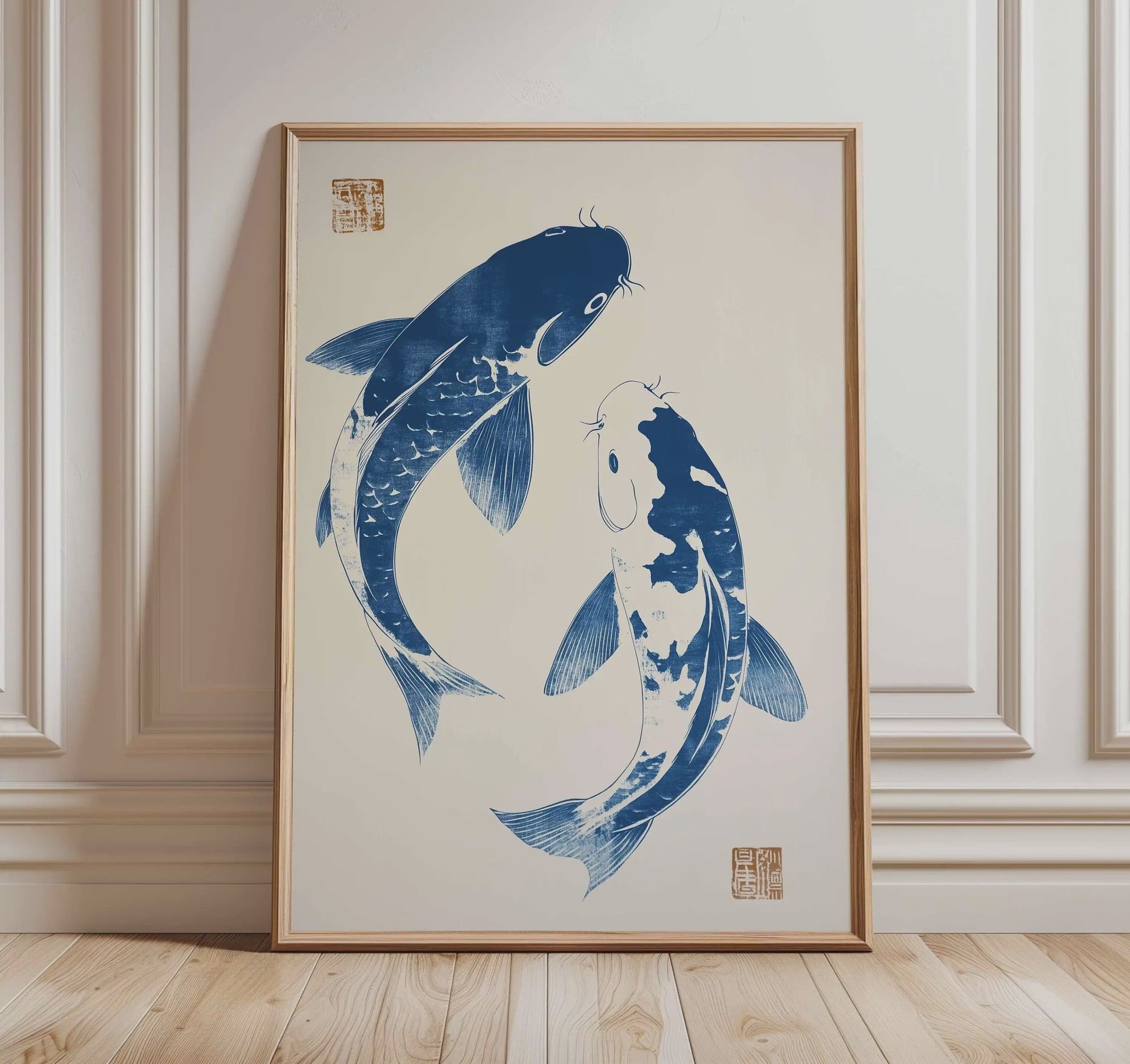 Japanse Kraanvogel Poster - Vintage Ukiyo-e Muurkunst met Rode Zon en Pijnboom