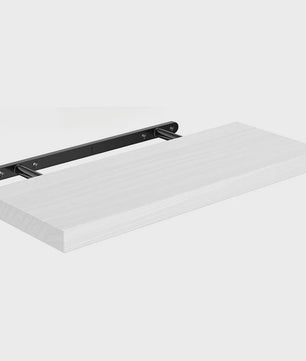 Zwarte Houten Zwevende Wandplanken - Set van 2 - Onzichtbaar Montagesysteem - Stijlvol & Praktisch