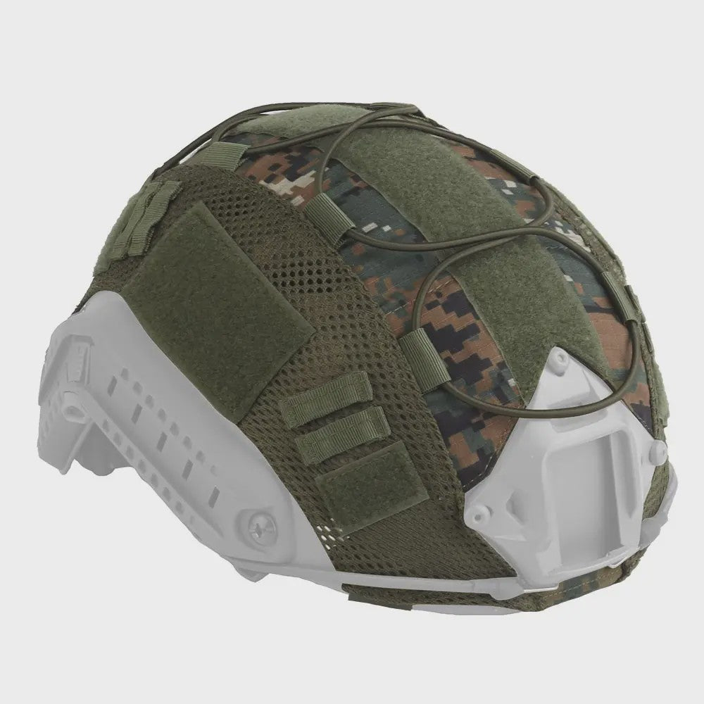 Tactische Helm Cover met Elastisch Koord voor Fast Helm - Airsoft & Paintball Camouflage