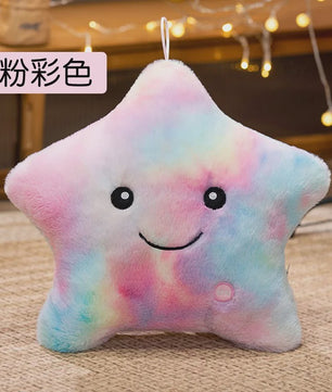 Glow-in-the-dark Ster Pluche Kussen - Zacht Verlicht Speelgoed voor Kinderen & Decoratie