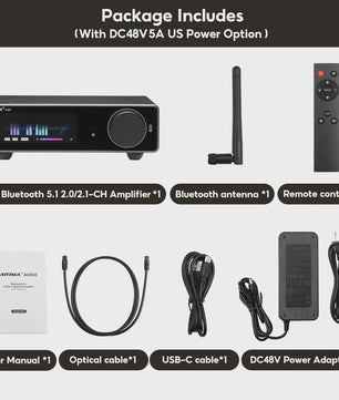 AIYIMA A80 Krachtige Stereo Power Versterker met DAC & Bluetooth (2x300W, Class D)
