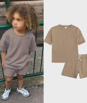 Zomer Set Kinderen: T-shirt met Korte Broek - Jongens & Meisjes Sportkleding Outfit