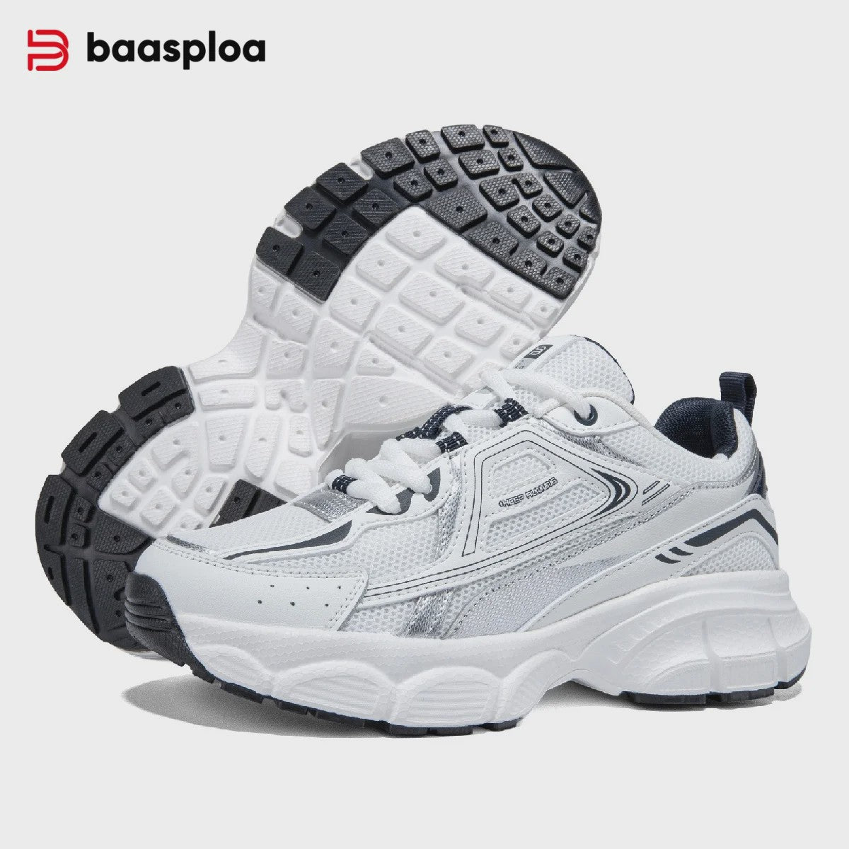 Baasploa Dames Sportschoenen - Lichtgewicht Ademende Hardloopsneakers met Anti-slip Zool