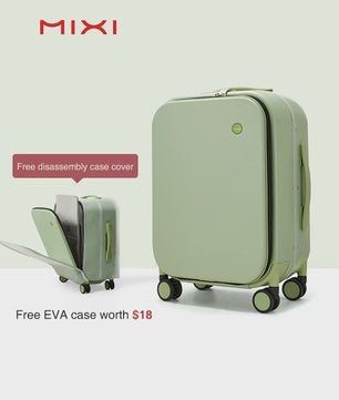 Mixi Aluminium Frame Koffer - Handbagage met Vooropening & 180° Opening