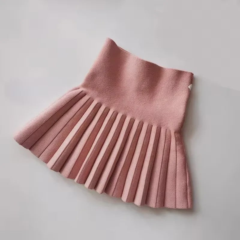 Meisjes Gebreide Plissé Rok - Kinderen 2-12 Jaar - Herfst Winter Stijl
