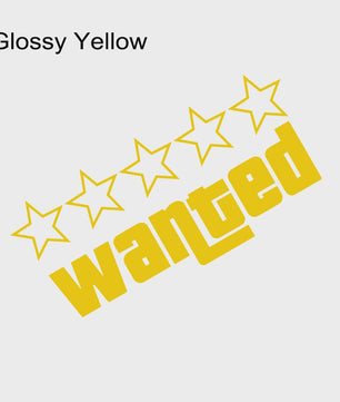 Wanted Vinyl Sticker Set - GTA Stijl Decals voor Auto, Motor & Laptop