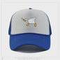 Unieke Geborduurde Baseball Cap met Gans Patroon - Casual Stadsstijl