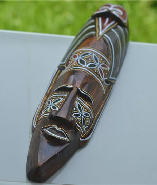 Handgesneden Afrikaans Houten Masker - Decoratieve Muurdecoratie met Tribale Kunst (50cm)