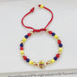Colombia Vlag Armband - Verstelbaar Patriotisch Sieraden met Rood, Geel en Blauwe Kralen