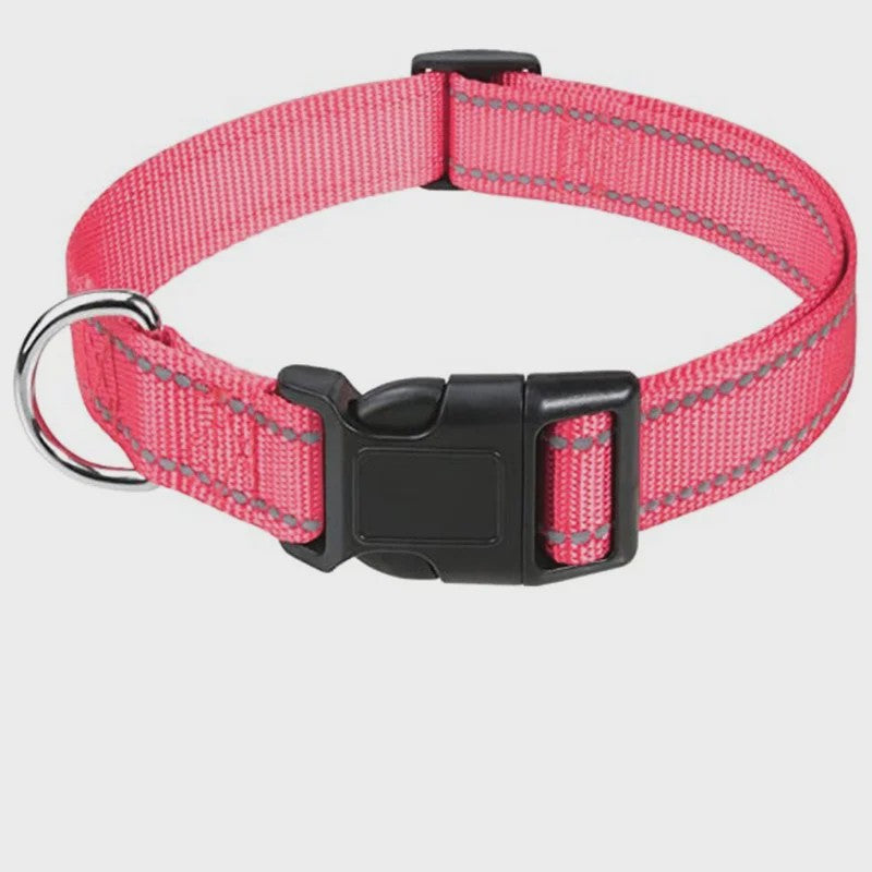 Verstelbare Halsband voor Honden en Puppies met Reflecterende Strepen - Veilig en Comfortabel