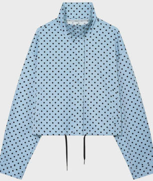 Dames Bomberjack met Polka Dots - Oversized Crop Jacket voor de Demi-Season