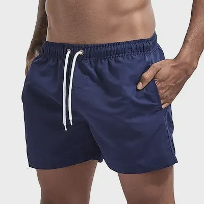 Heren Sneldrogende Zwemshorts met Trekkoord en Zakken - Perfect voor Strand en Zomeractiviteiten
