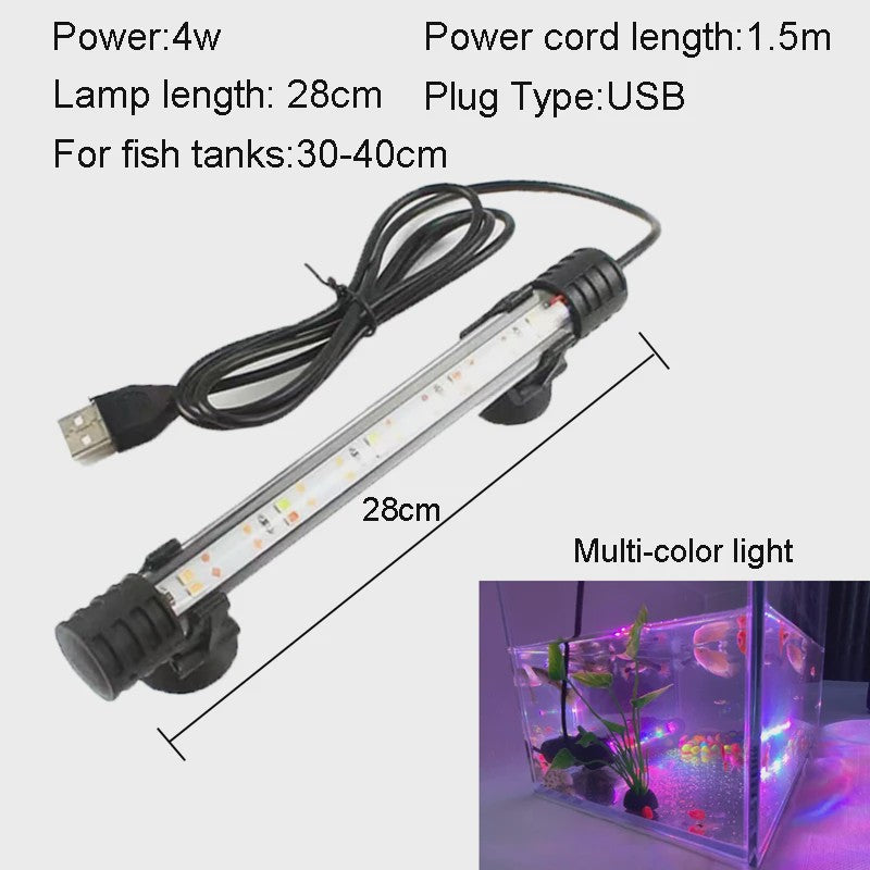 Waterdichte LED Aquarium Verlichting - USB Aangedreven, Plantengroei Lamp (18-58cm)