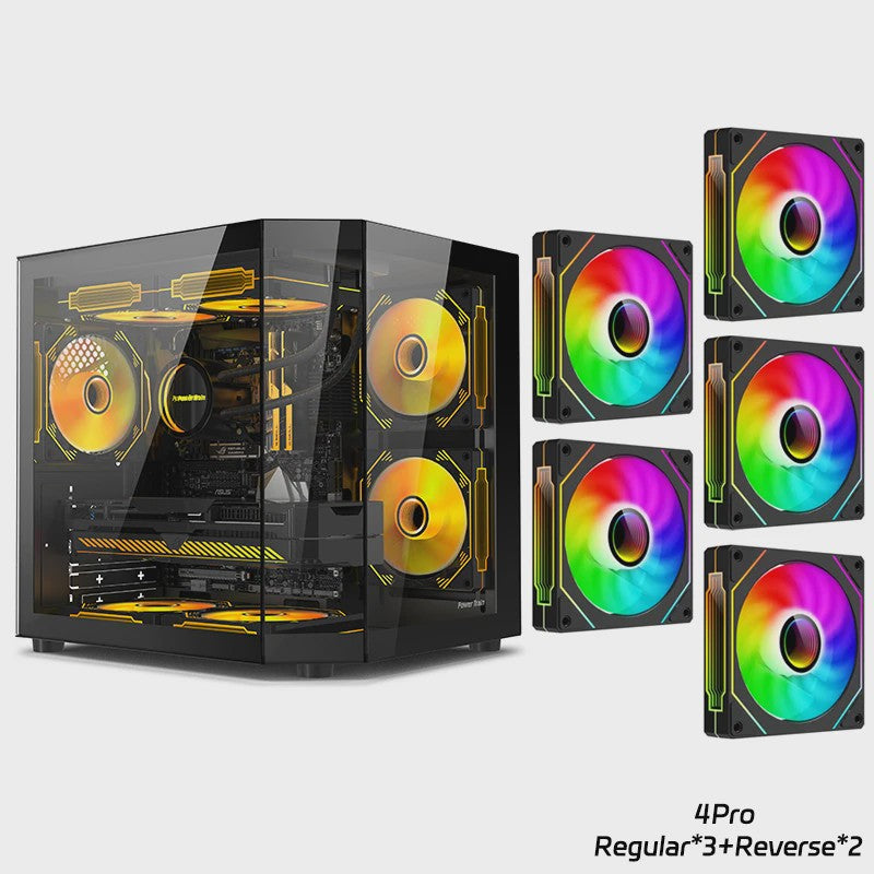 Power Train Star Realm PC Behuizing: Panoramisch Glas & 240mm Waterkoeling