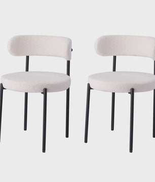 Nordic Stijl Teddy Velvet Eetkamerstoelen - Set van 2, 4 of 6