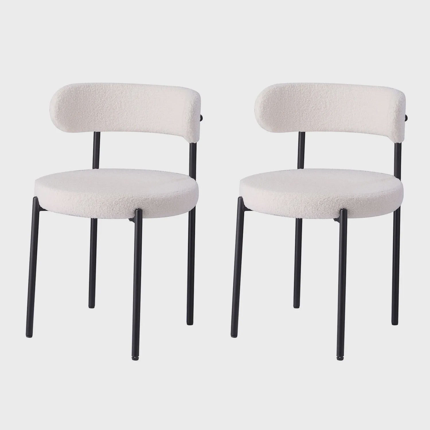 Nordic Stijl Teddy Velvet Eetkamerstoelen - Set van 2, 4 of 6