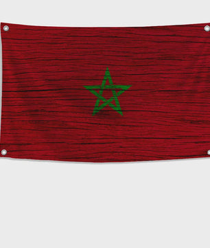 Marokkaanse Vlag - Polyester Decoratie met Ophangringen voor Binnen en Buiten