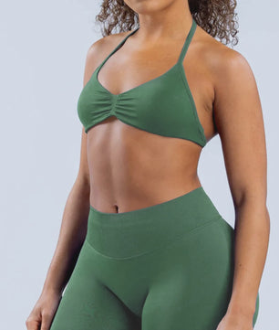 Naadloze Yogaset Dames: Sportbeha met Halternek & High Waist Shorts