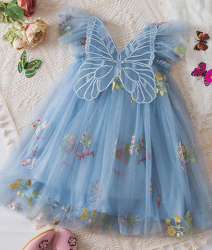 Zomerse Prinsessenjurk Meisjes met Kant en Bloemenprint - Perfect voor Feestjes en Bruiloften