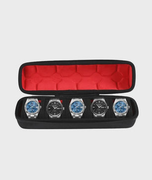 Luxe Horloge Reiskoffer - Harde Rol Organizer met Rode Voering voor 1, 2, 3, 5, 6 of 10 Horloges