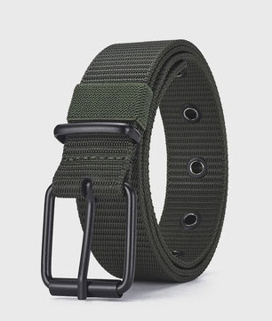 Stijlvolle Heren & Dames Canvas Riem met Pin Gesp - Duurzaam en Trendy voor Outdoor & Jeans