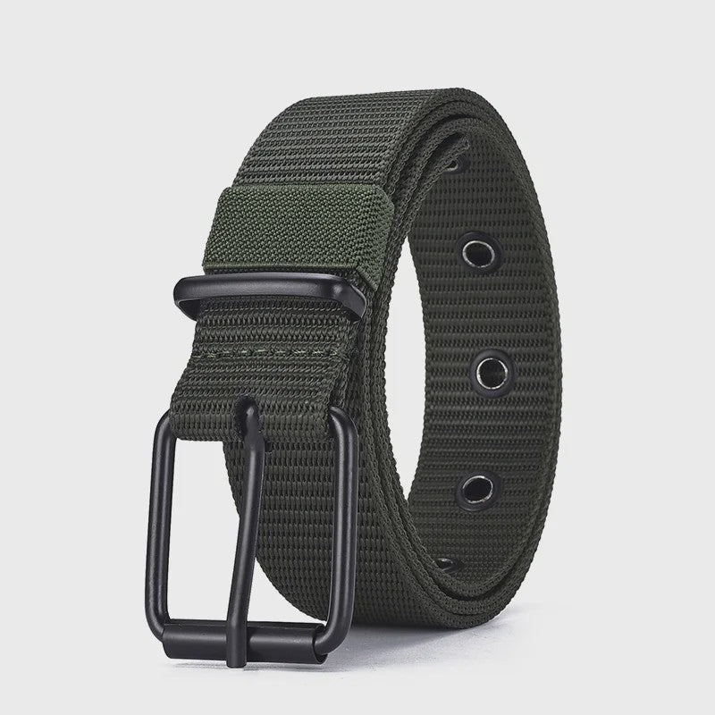 Stijlvolle Heren & Dames Canvas Riem met Pin Gesp - Duurzaam en Trendy voor Outdoor & Jeans