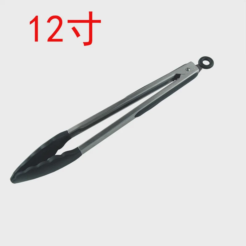 Set Keukentang 7, 9 & 12 Inch - RVS met Hittebestendige Siliconen Tips & Vergrendeling