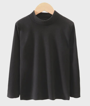 Warme Kinder Thermo T-shirt met Col - Zacht Fleece, Lange Mouwen voor Jongens en Meisjes