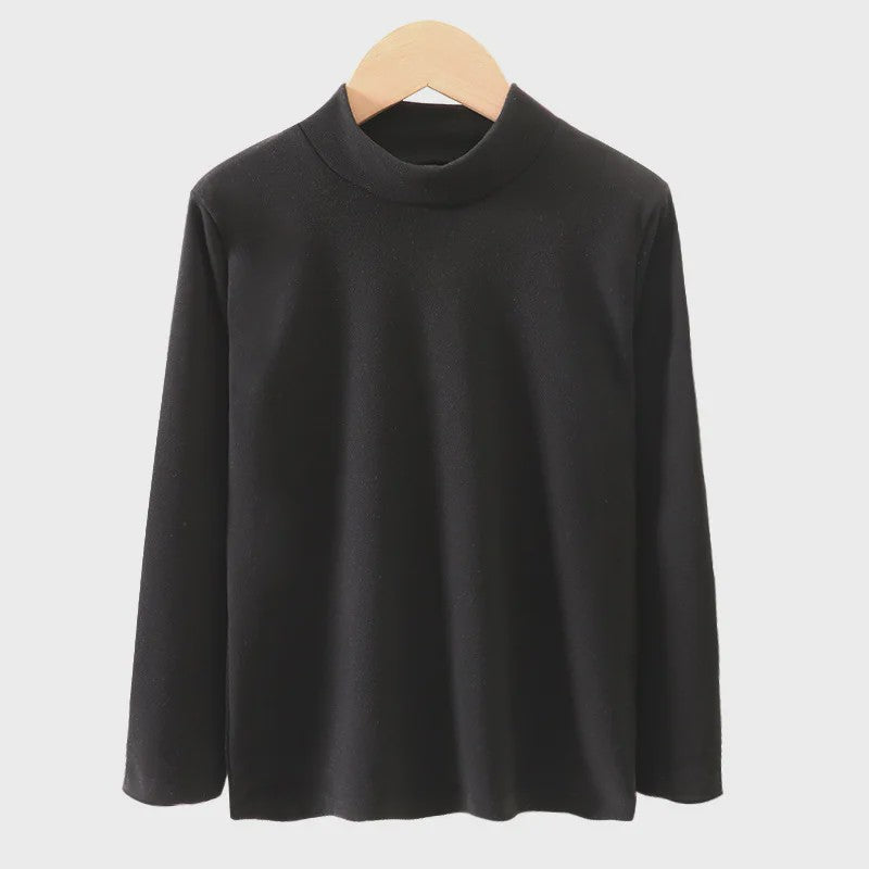 Warme Kinder Thermo T-shirt met Col - Zacht Fleece, Lange Mouwen voor Jongens en Meisjes
